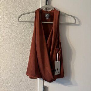 Worthington Large Sleeveless Mock Neck Top NWT